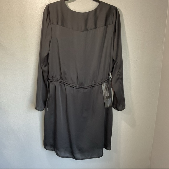 BCBGMAXAZRIA Satin Mini Surplice Dress black new with tags size Medium D16 - Picture 8 of 14